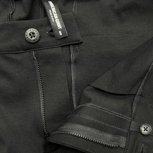 American Giant Pants Womens 8 Black Knit Commuter Chino Stretch Made USA - Picture 4 of 8